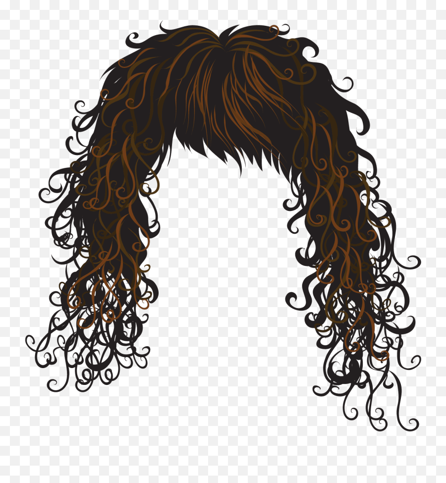 Hair Clipart Crazy Wig Transparent Free For - Curly Hair Clip Art Png,Hair  Png Transparent - free transparent png images 