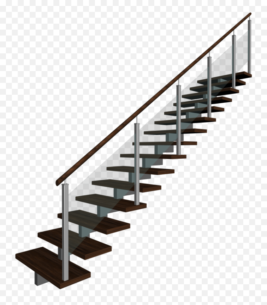 Stairs Modern Minimalist Transparent - Stairs Handrail Png,Stairway Png