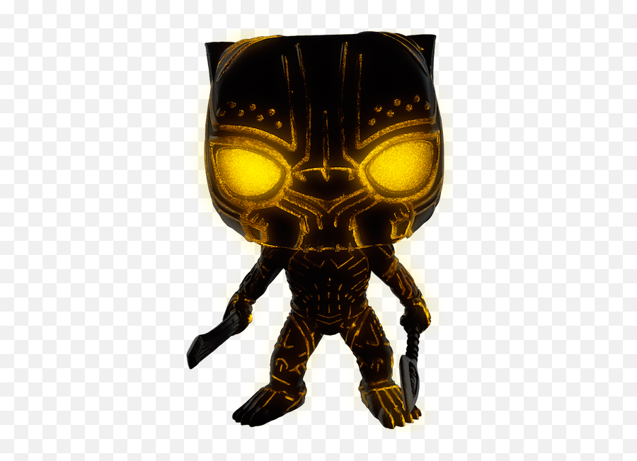 Black Panther - Toys Bobbleheads Posters Tshirts Erik Killmonger Glow In The Dark Pop Png,Black Panther Head Png
