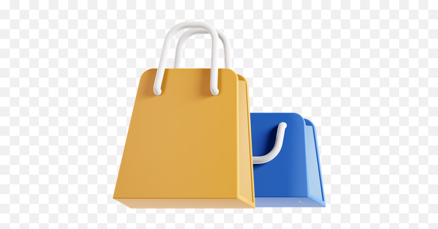 Premium Shopping Bags 3d Illustration Download In Png Obj - 3d Shopping Bag Icon,Grocery Bag Icon