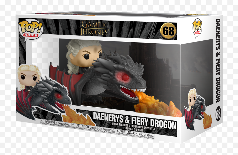 Funko Pop Rides Game Of Thrones - Daenerys On Fiery Drogon Walmartcom Daenerys On Fiery Drogon Pop Png,Drogon Png