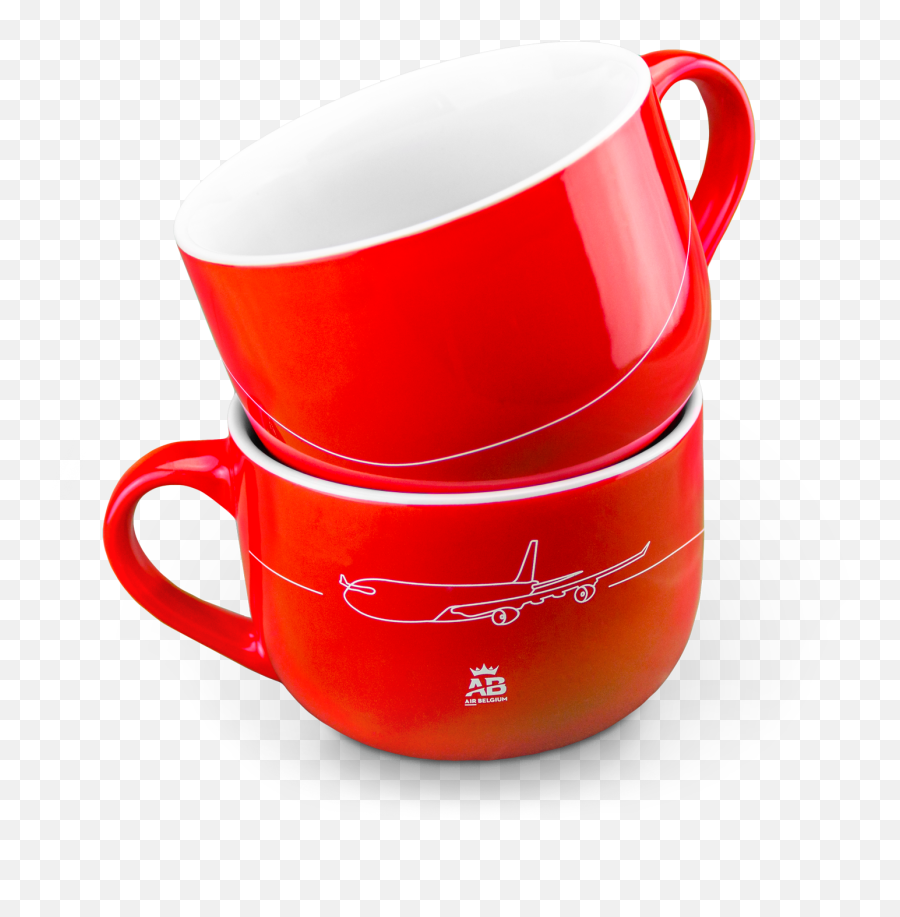 Air Belgium Red Ceramic Large Cup - Cup Png,Big Red Arrow Png