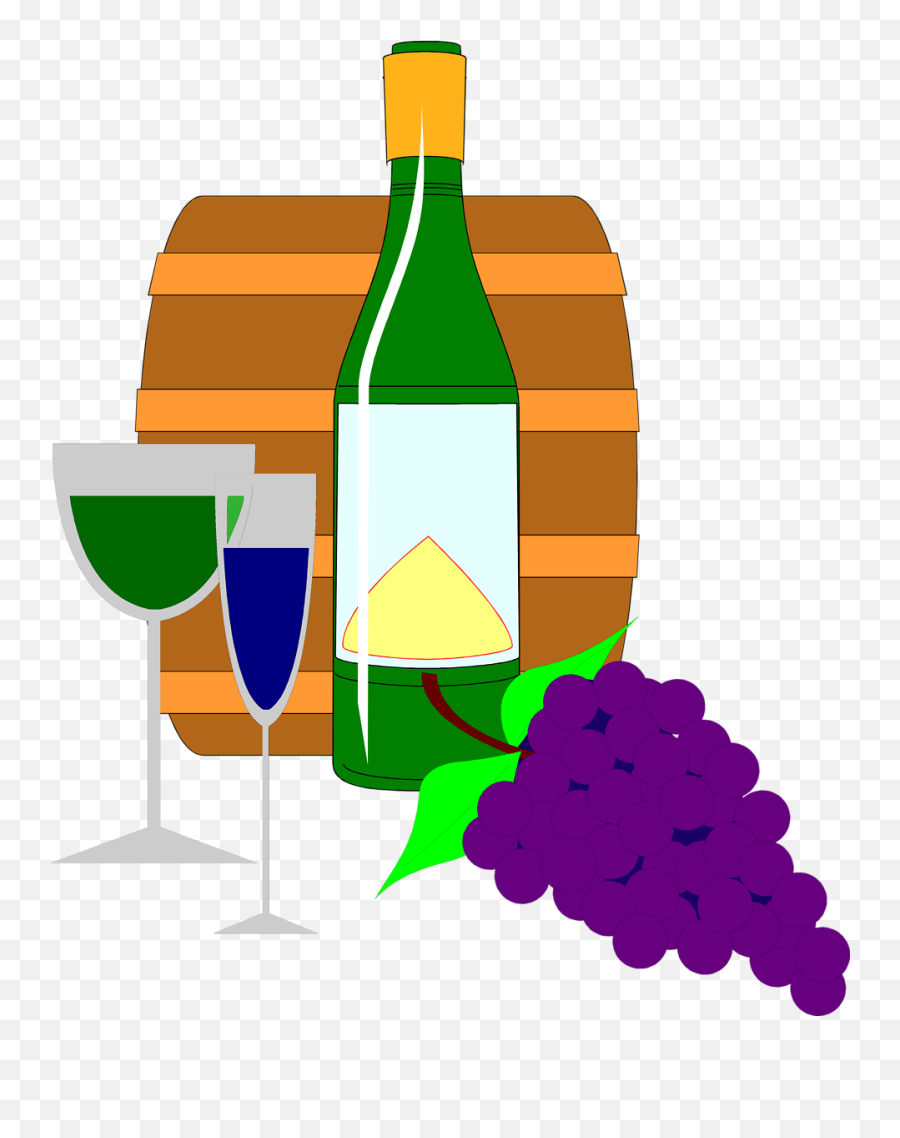Grape Clipart Wine Bottle Transparent - Wine Bottles Png Cartoon Png,Wine Bottle Transparent Background