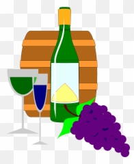 Grape Clipart Wine Bottle Transparent - Wine Bottles Png Cartoon