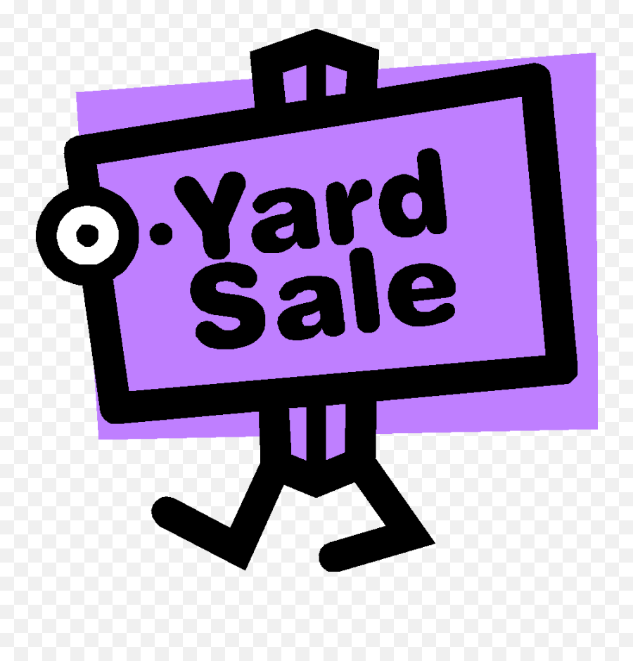Purple Yard Sale Sign - Yard Sale Clip Art Png,For Sale Sign Png