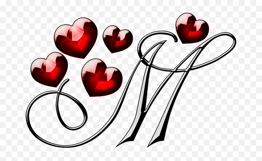 Download M Letter With Hearts Png Image For Free - M Images Love Download,M&ms Logo