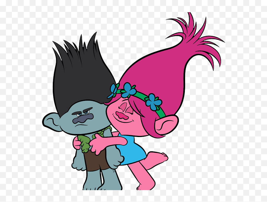 Trolls Poppy Clipart Movie Clip Art Cartoon - Trolls Clip Art Png,Banderines Png