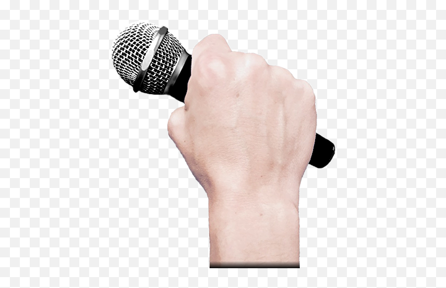 Drop The Mic Microphone - Hand With Microphone Transparent Png,Microphone Transparent