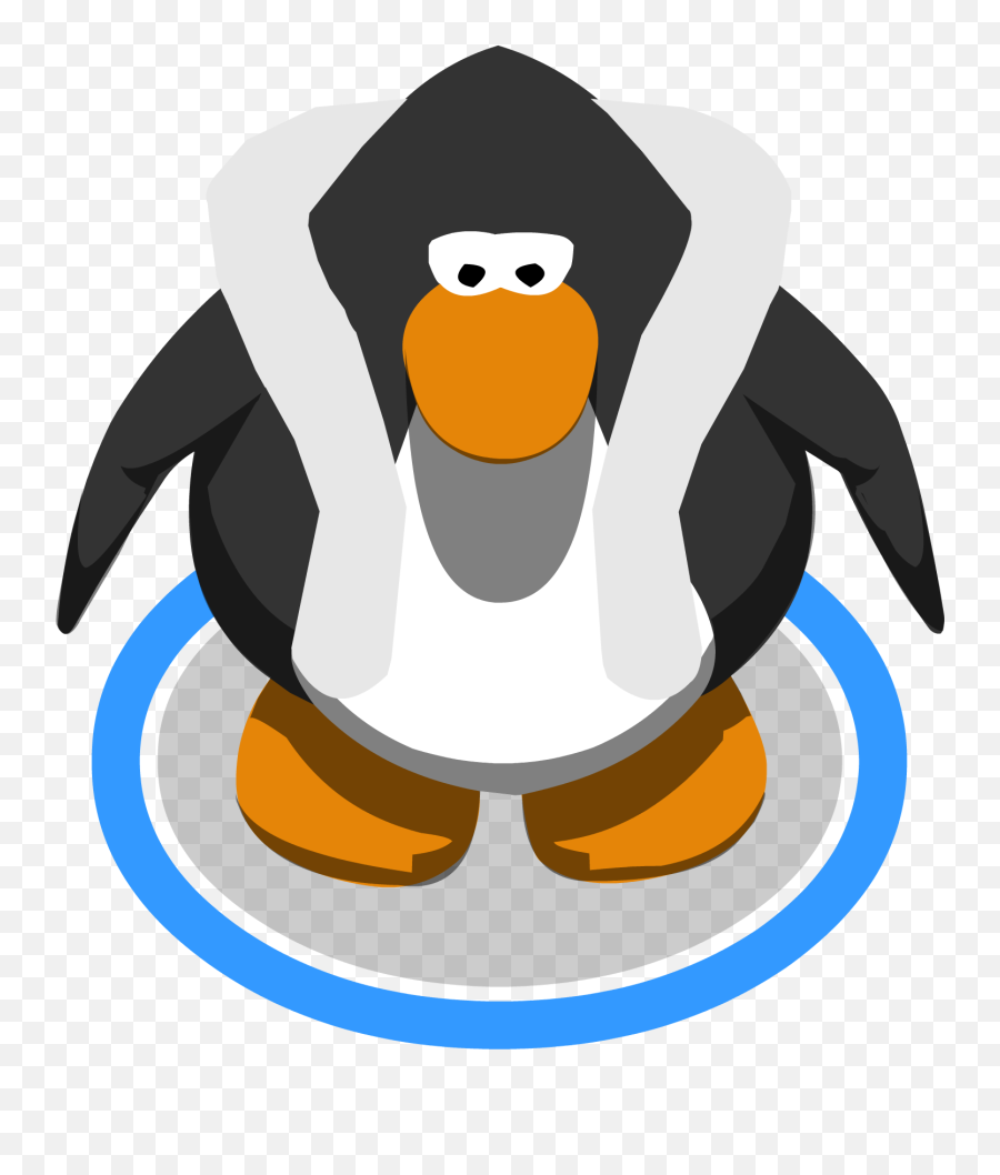 Download Hd White Feather Boa In Game - Lil Jeffy Club Old Club Penguin Penguin Png,Jeffy Png