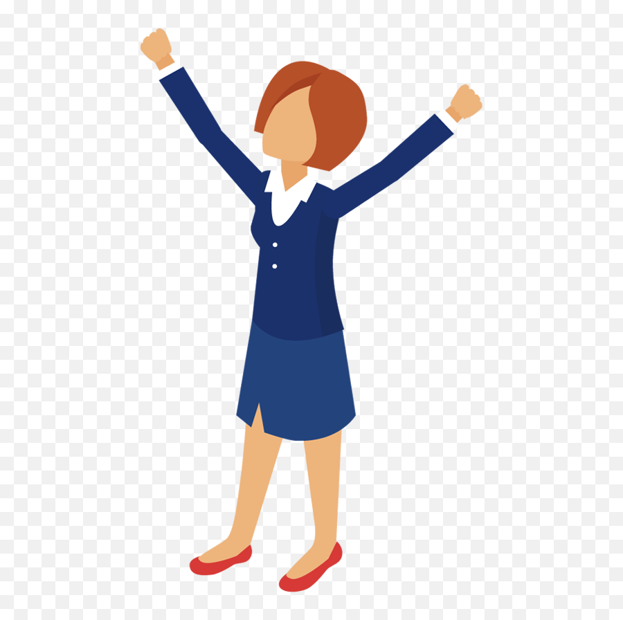 Cartoon Business Woman With Hands Up Free Stock Photos - Transparent Cartoon Business Woman Png,Hands Up Png