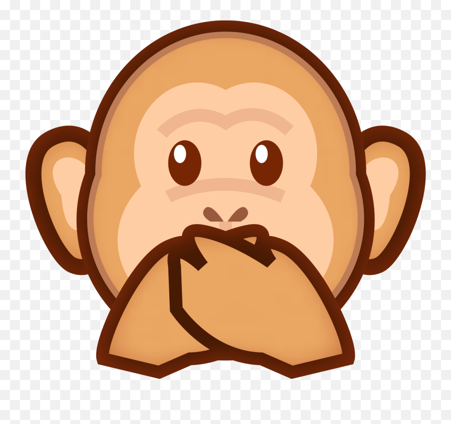 Peo - Speak No Evil Monkey Speak To Evil Emoji Clipart Light Bulb Clip Art Png,No Emoji Png