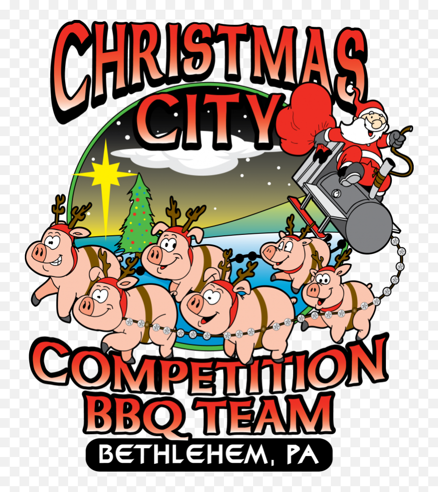 Christmas City Competition Bbq Team - Barbecue Clipart Cartoon Png,Christmas Logos