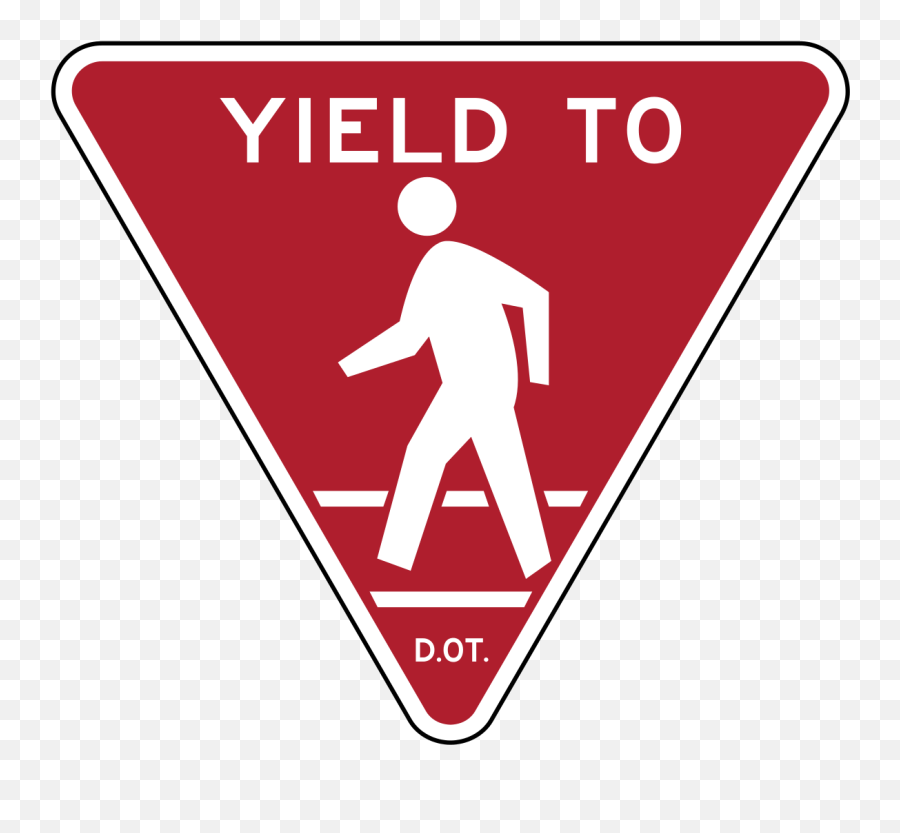 Nycdot Yield To Pedestrians - New York State Yield To Pedestrians Png,Yield Sign Png