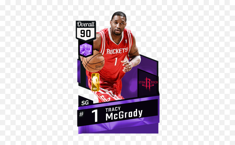 Tracy Mcgrady Amethyst Card - Manute Bol Team 2k19 Png,Tracy Mcgrady Png