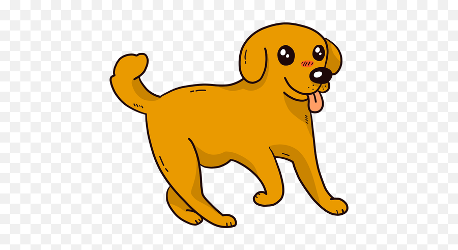 Cute Dog Puppy Ear Tail Tongue Flat - Transparent Png U0026 Svg Perro Animado Pdf Transparente,Cute Dog Png