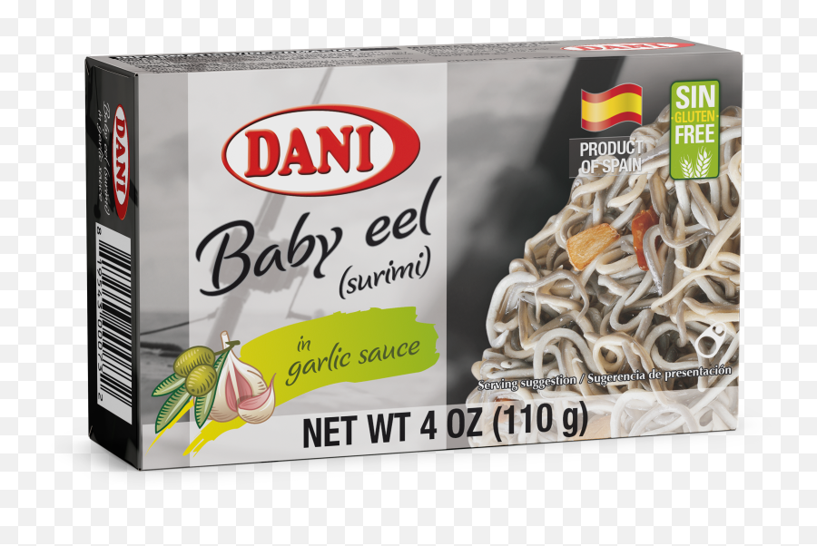 Surimi Of Baby Eel In Garlic Sauce Olive Oil 110g - Surimi Baby Eels Png,Eel Png