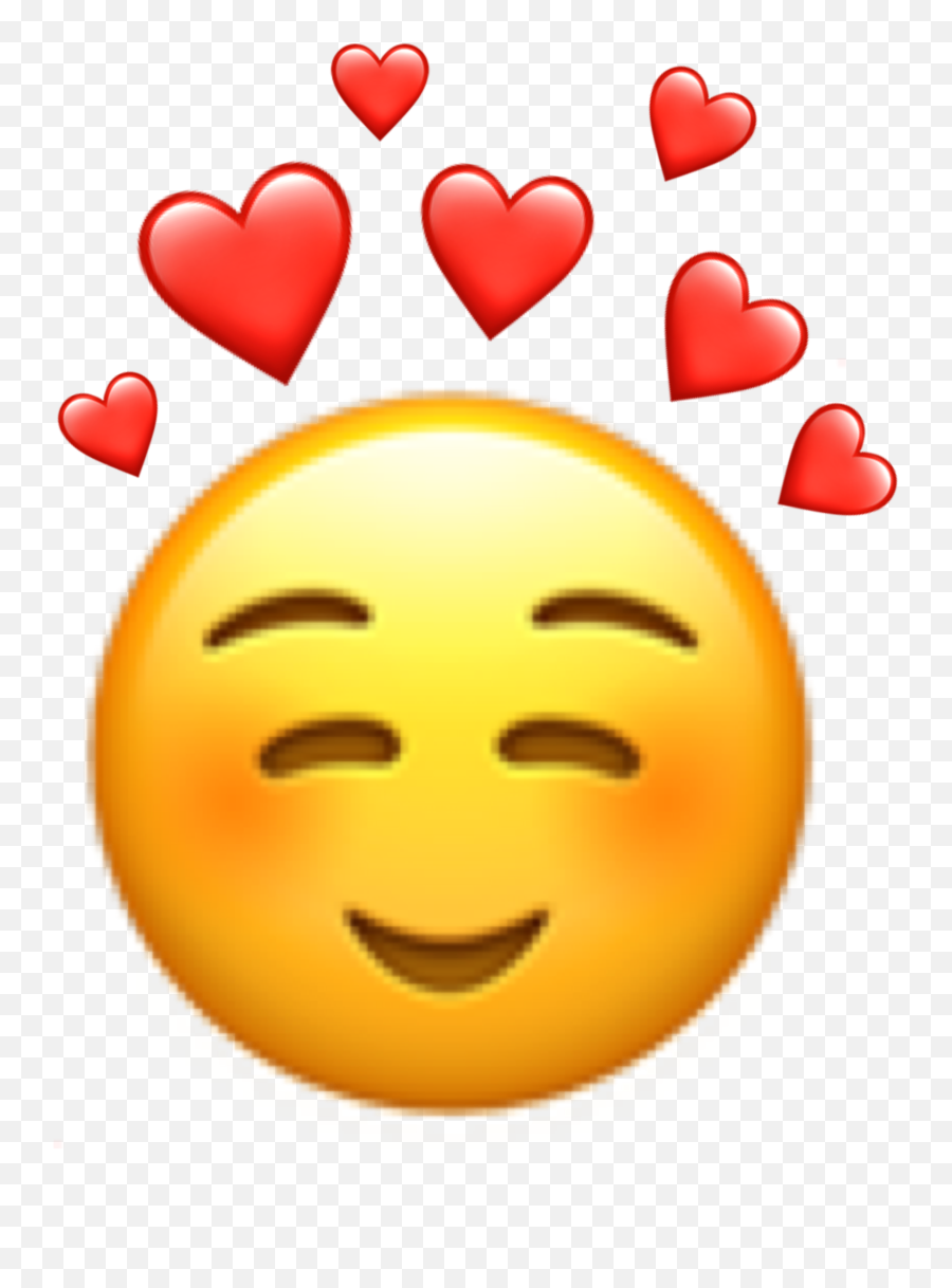 Emoji Emojiiphone Sticker - Heart Face Emoji Png,Heart Face Emoji Png