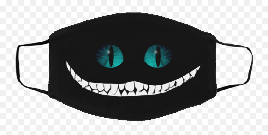 Scary Smile Cat Washable Reusable Custom - Printed Cloth Face Mask Cover Creepy Scary Mask Smith And Wesson Logo Png,Creepy Eyes Png