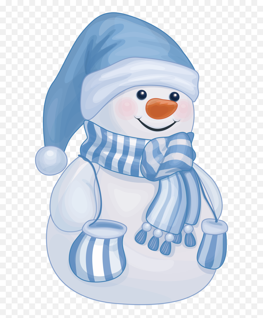 Real Snowman Png - Cute Blue Snowman Clipart,Snowman Clipart Transparent Background