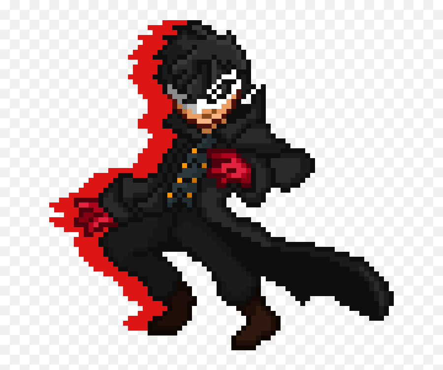 Joker - Persona 5 Pixel Art Png,Joker Persona 5 Transparent