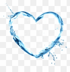 Gotas De Agua - Water Heart Splash Png,Agua Png