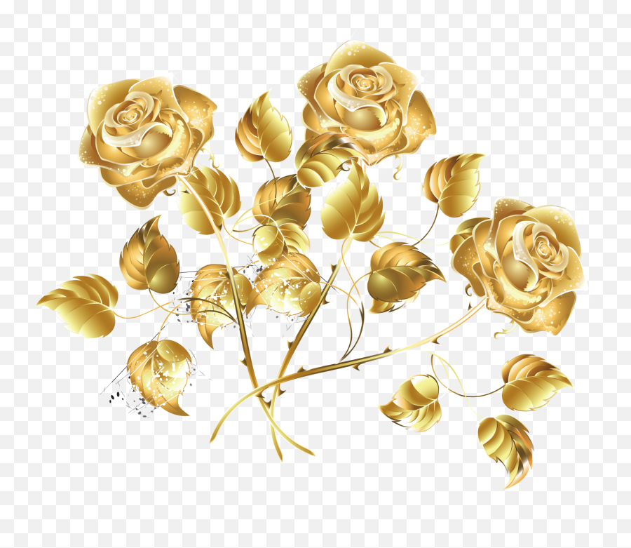 Sea Rose Download Hd Png Clipart - Gold Rose Transparent Background,Rose Png Hd