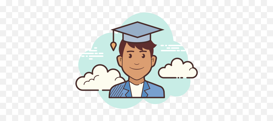 Student Male Icon - Free Download Png And Vector Soundcloud Icon Aesthetic,Graduation Cap Vector Png