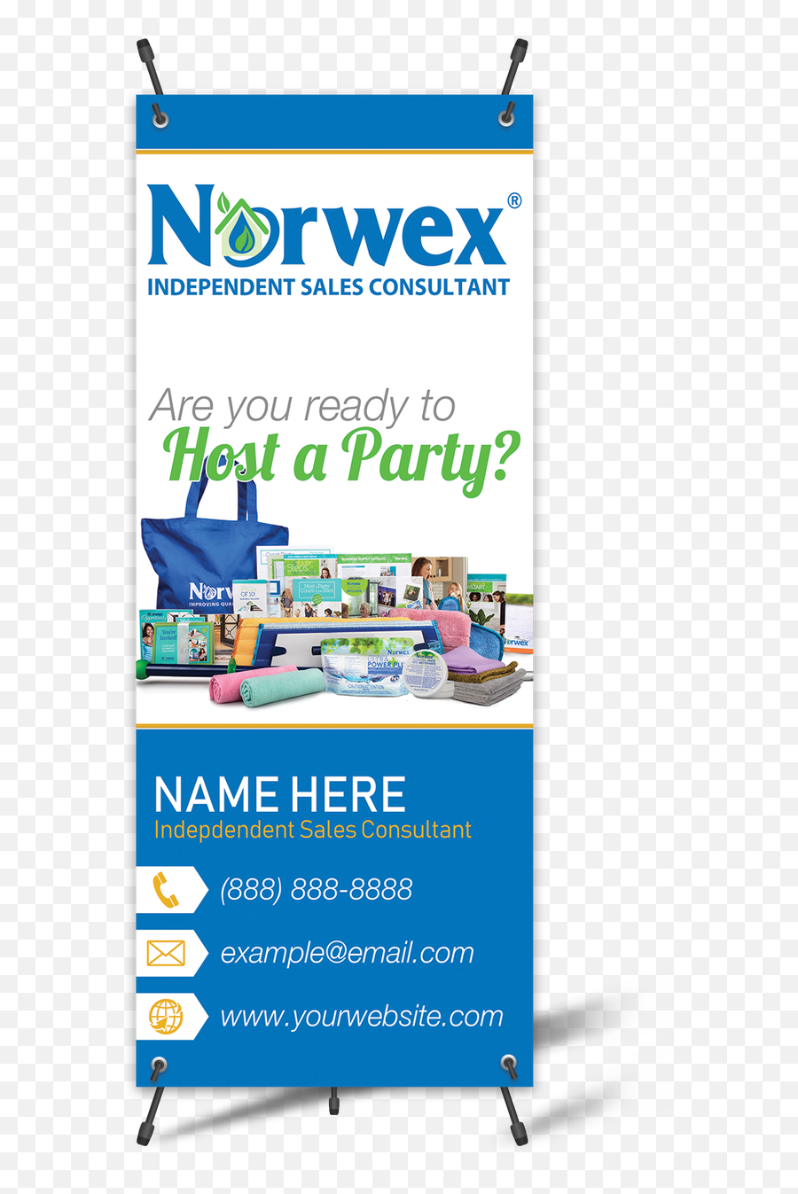 Download Hd Custom Norwex Vertical Banner With X - Banner Vertical Png,Norwex Logo Png