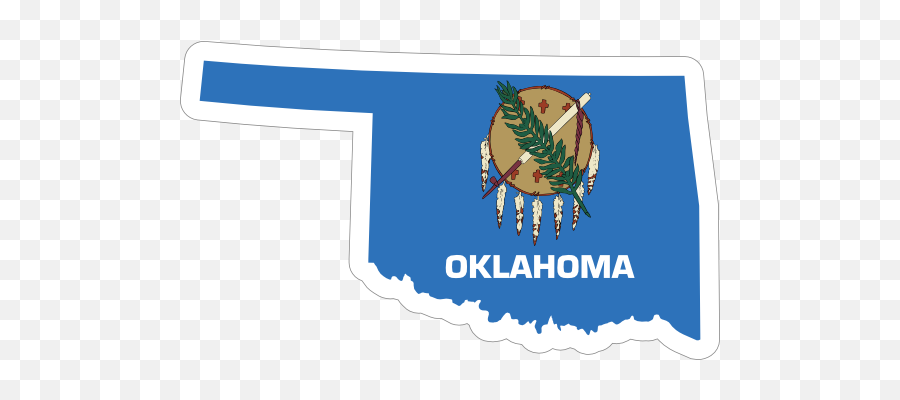 Oklahoma Flag State Sticker - Oklahoma Flag Png,Colorado Flag Icon