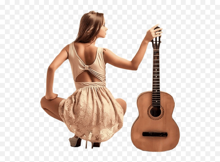 Woman With Guitar - Girl With Guitar Png,Acoustic Guitar Png