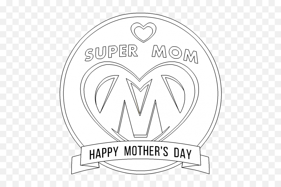 Super Mom Motheru0027s Day Free Online Coloring Page - Supermom Coloring Pages Png,Happy Mothers Day Icon