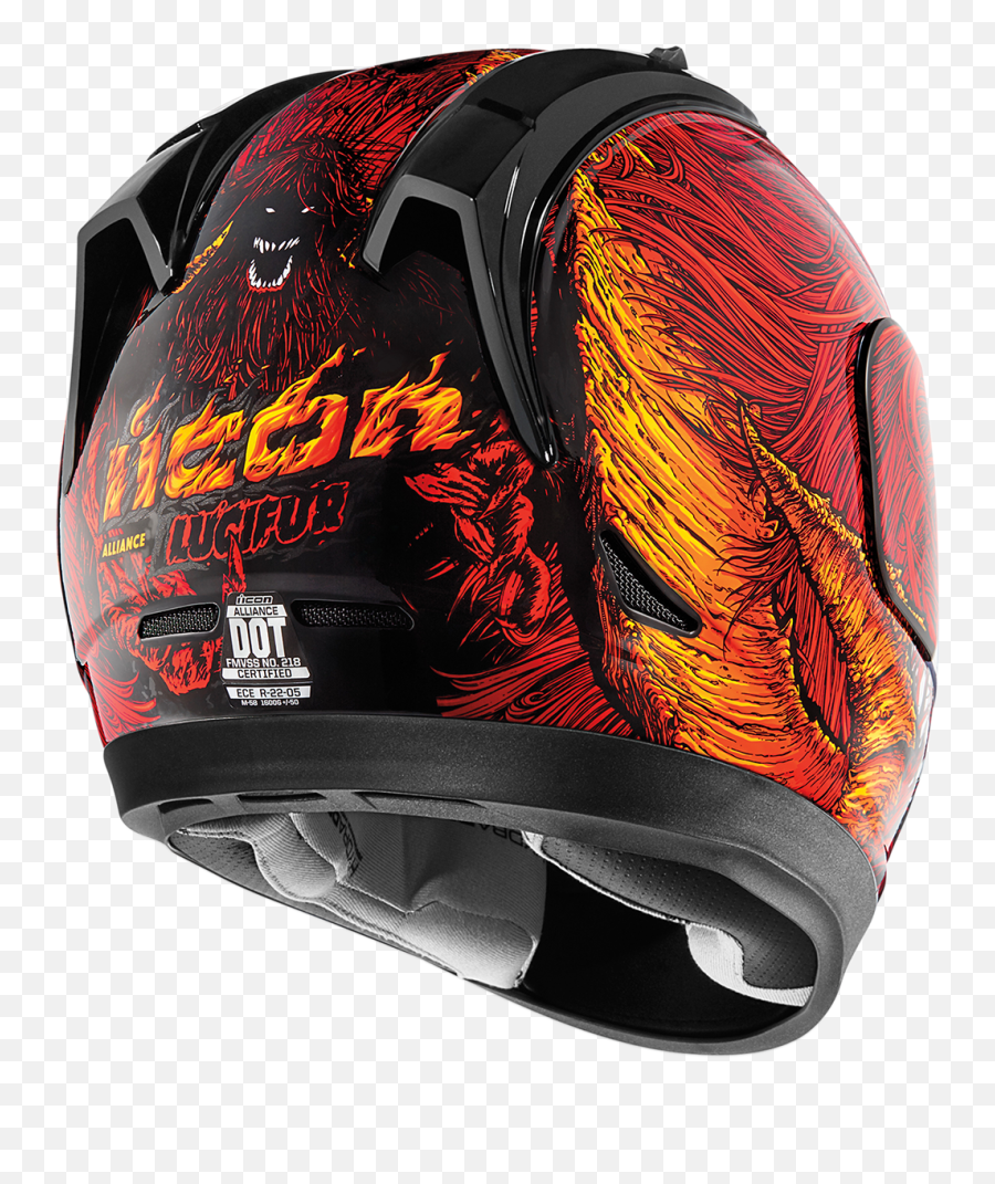 Helmet Al Lucifer Red U2013 Motostyleonline - Icon Alliance Overlord Helmet Black Png,Icon Motorsports Helmet