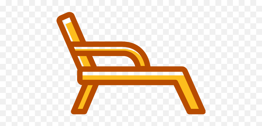 Deck Chair Vector Svg Icon 2 - Png Repo Free Png Icons,Table With 2 Chair Icon Top View Png