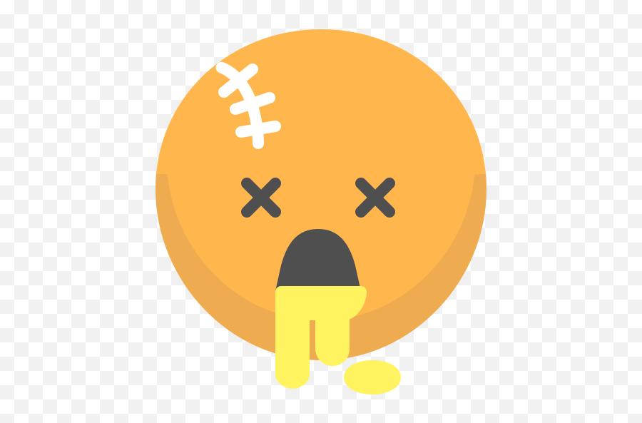 Dead Sick Emoji Emoticon Free Icon - Circle Png,Sick Emoji Png