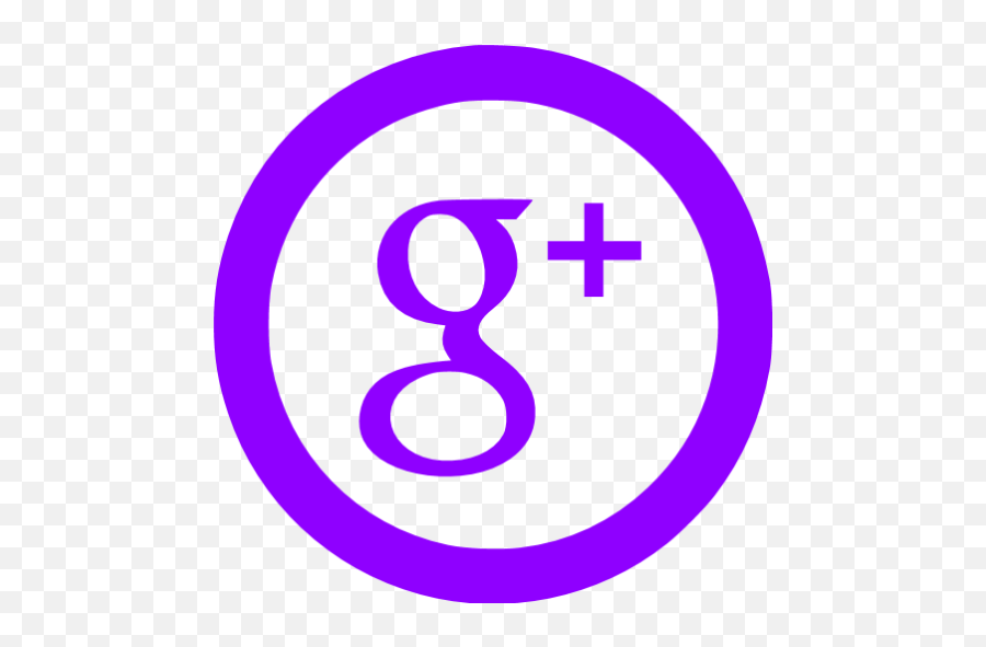Violet Google Plus 5 Icon - Free Violet Social Icons White Google Plus Logo Png,Google Icon Jpg