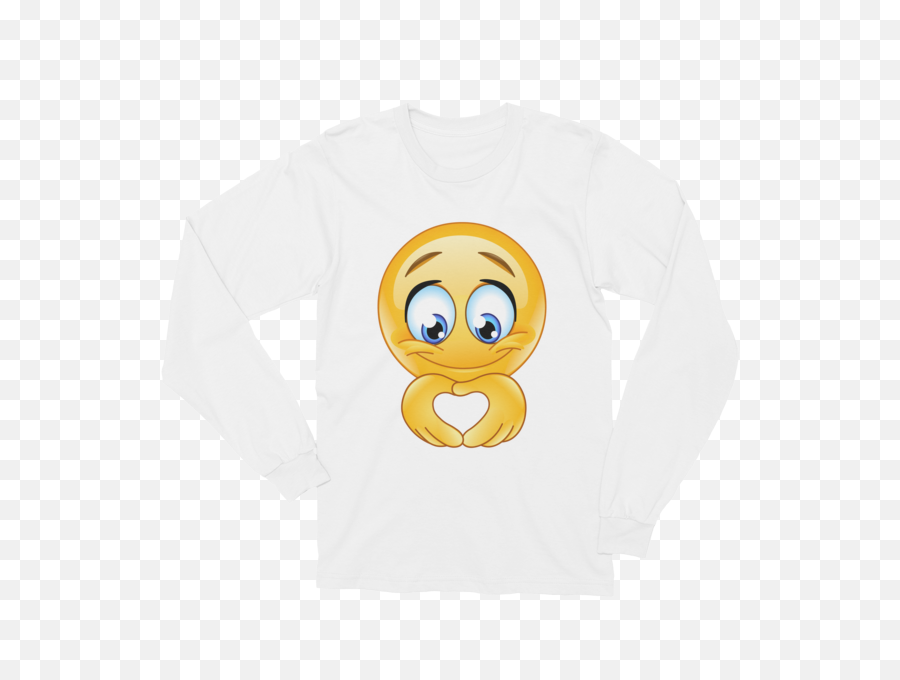 Unisex Wiping Tear Emoji Long Sleeve T - Shirt What Devotion Long Sleeve With Pocket Shirt Mockup Png,Tear Emoji Png