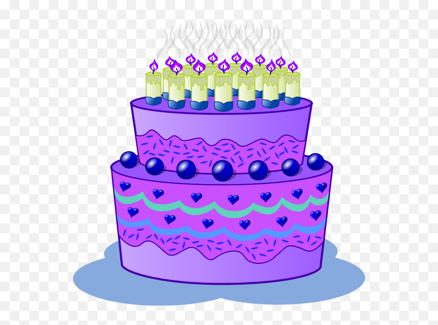 Purple Birthday Cake - Violet Birthday Cake Clip Art Png,Birthday Cake Clipart Transparent Background