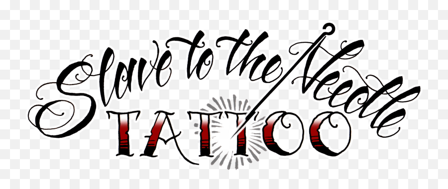 Download Hd Slave To The Needle - Piercing And Tattoo Png Calligraphy,Needle Transparent