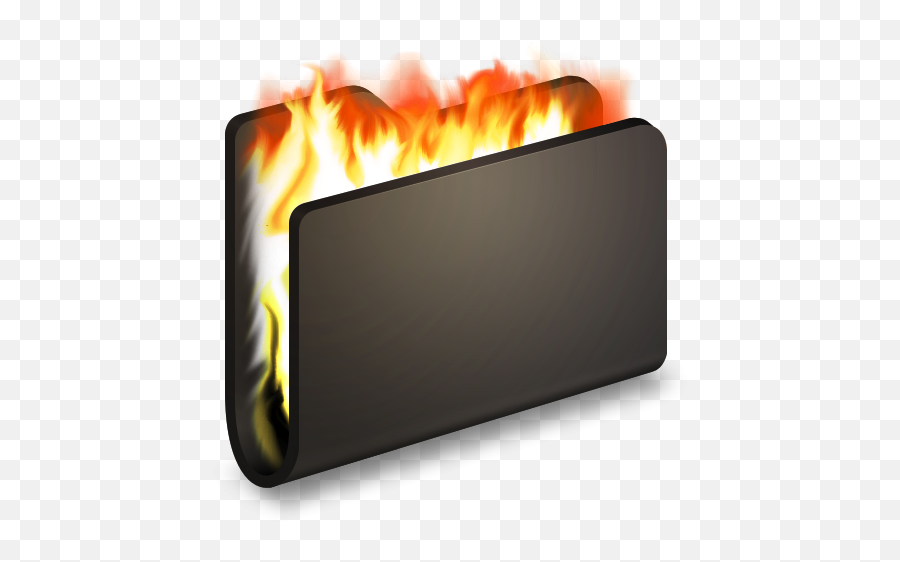 3d Folder Burn Black Icon Png Clipart Image Iconbugcom - Free Folder Icon Campfire,Burn Png