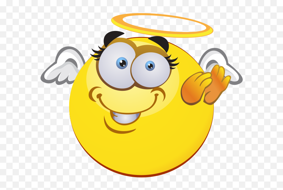 Angel Emoji Decal - Smiley Png,Angel Emoji Png