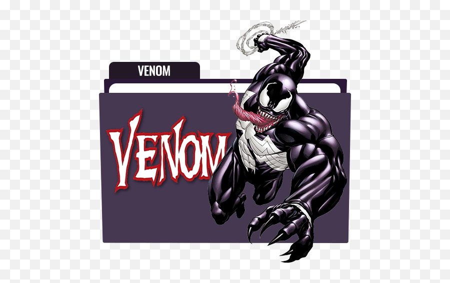 Venom Cartoon Folder Icon Free Download - Venom Marvel Comics Png,Venom Transparent