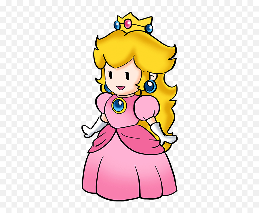 How To Draw Princess Peach From Super Mario Bros - Really Peach Super Mario Drawing Png,Princess Peach Transparent
