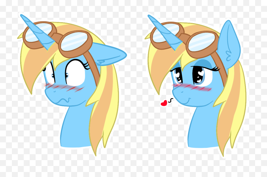 2082270 - Artistsevenserenity Blushing Duo Emoji Female Cartoon Png,Horse Emoji Png