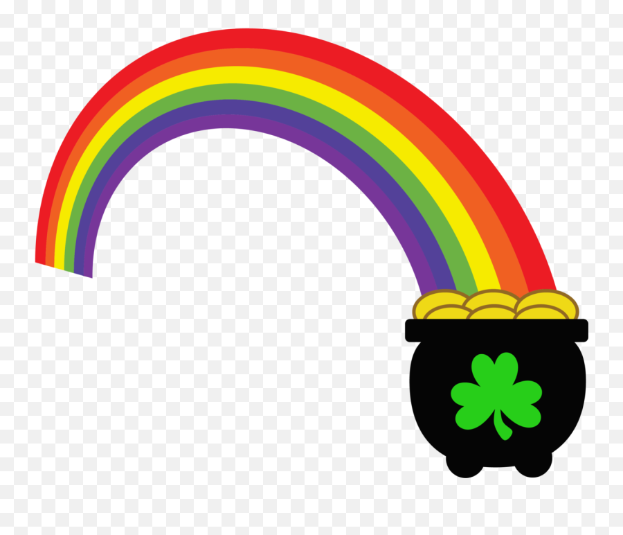 Pot Of Gold Rainbow Png Picture 664314 - Transparent Rainbow Pot Of Gold,Pot Of Gold Png