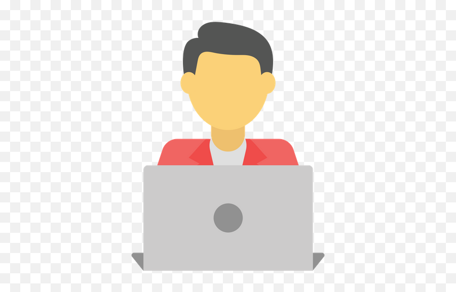 Laptop User Icon Of Flat Style - Laptop User Icon Png,Laptop Icon Png