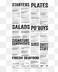Tricky Fish Menu U2014 - Dallas Texas Newspaper Png,Menu Png