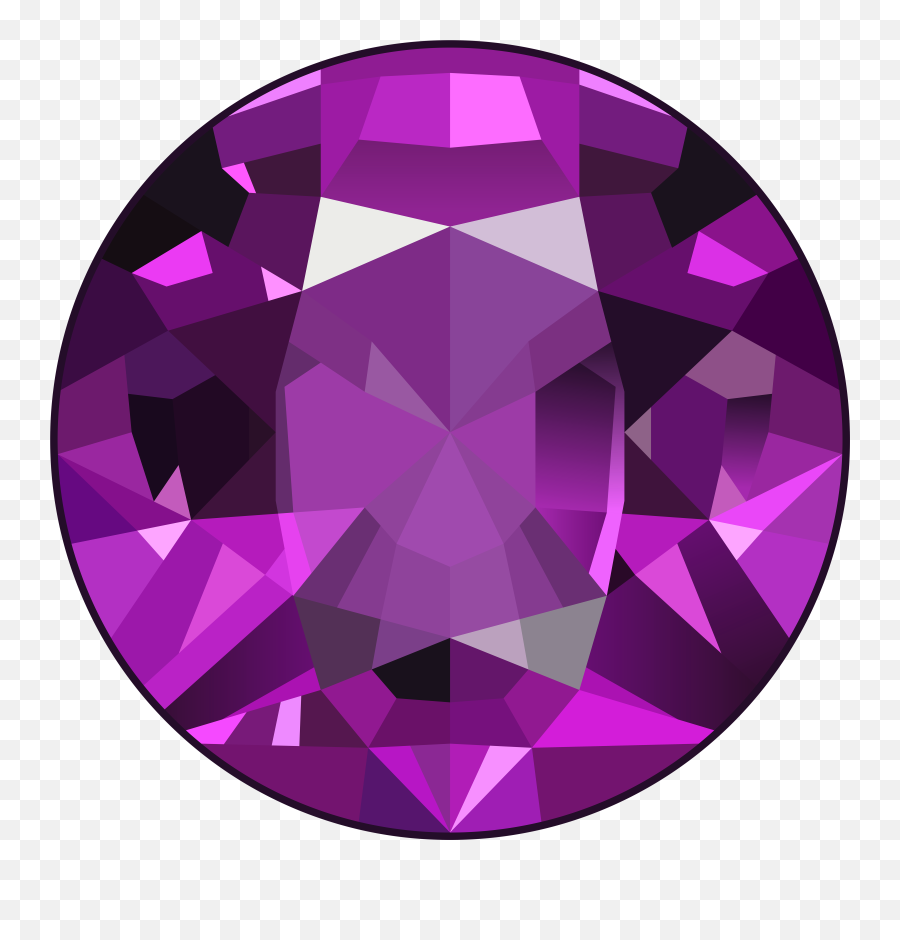 Download Hd Gems Clipart Purple Diamond - Jewel Clipart Png,Purple Diamond Png