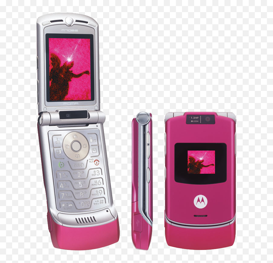 Motorola Flip Phone Pink Png