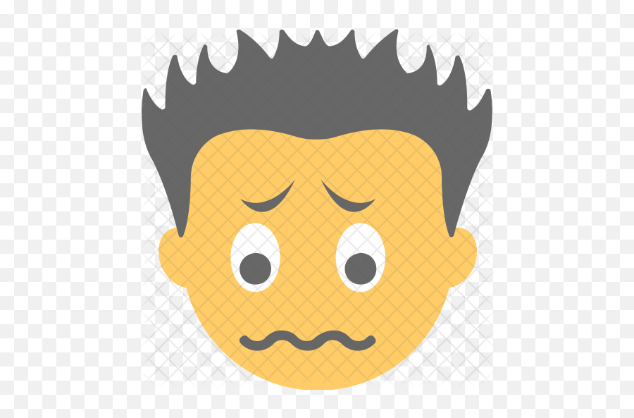 Confused Emoji Icon Of Flat Style - Png Boy Emoji Shocking,Confused Emoji Png