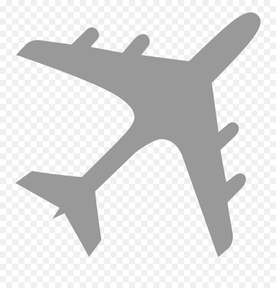 Plane Silhouette Png - Airplane Icon Png Grey,Plane Silhouette Png
